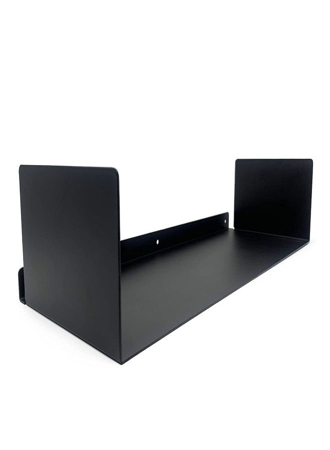 Mitus Floating Bookends Wall Mounted Metal Display Shelf (Set of 2) Black - Image 2